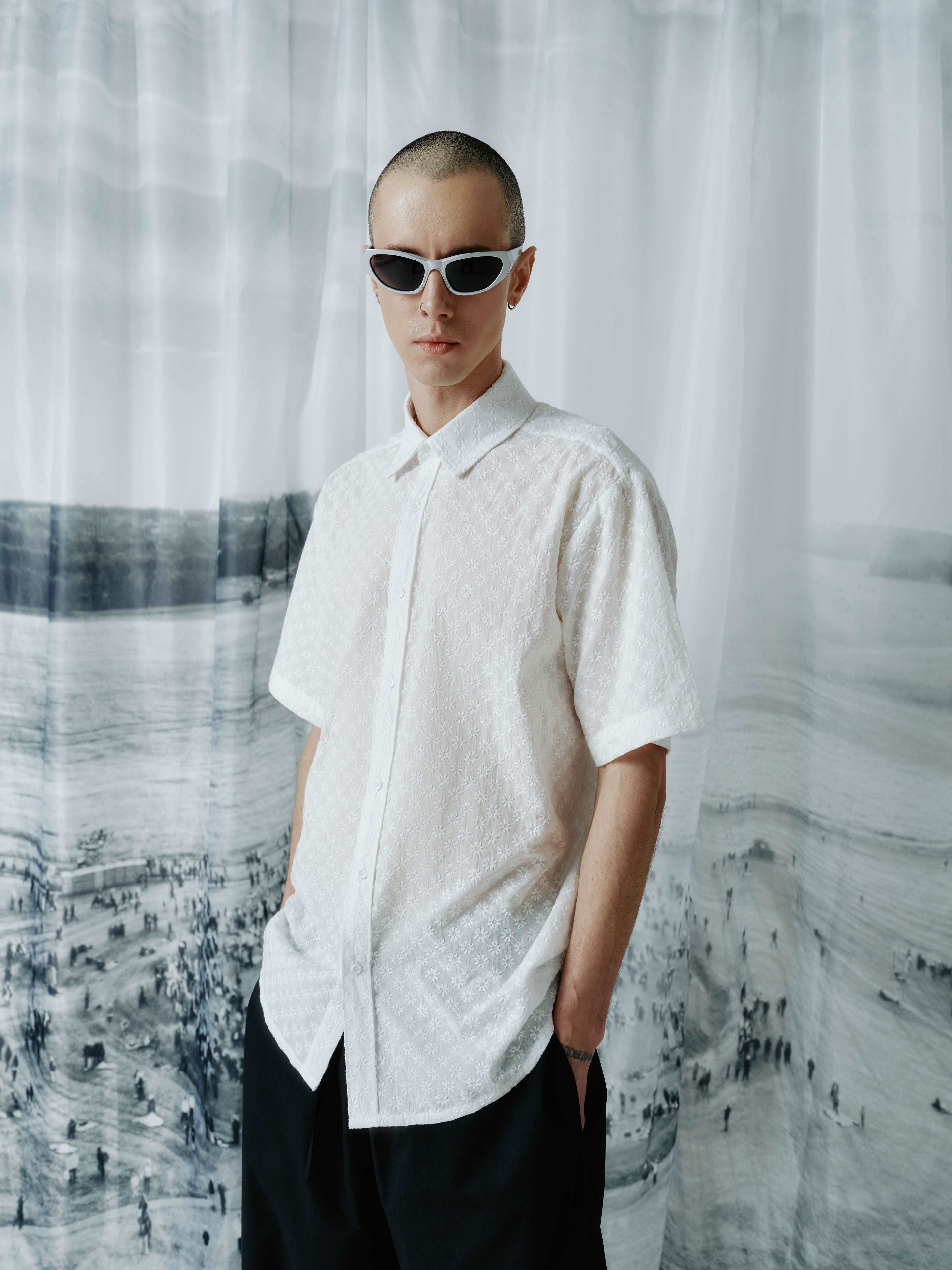 Transparent flower shirt