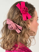 Barrette "Crocodile rose"