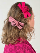 Barrette "Crocodile rose"