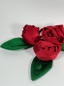 Silk hair elastic "Red Roses"