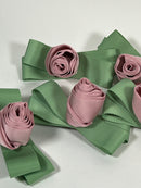 Silk hair clips "Roses"